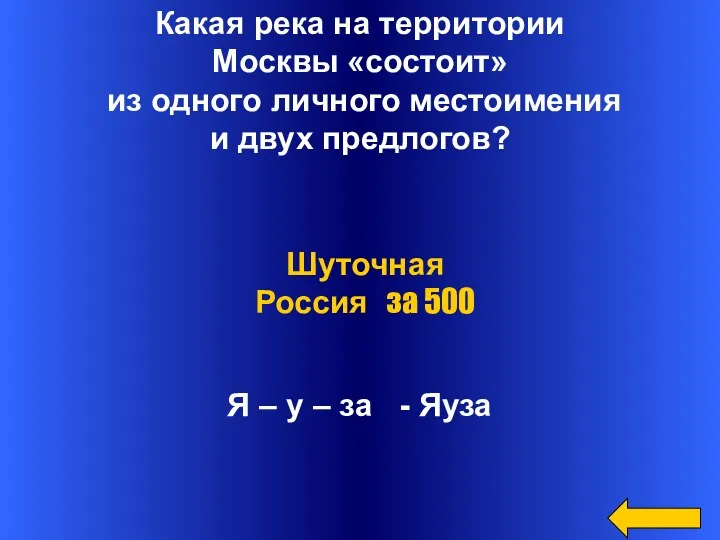 Какая река на территории Москвы «состоит» из одного личного местоимения и двух предлогов?