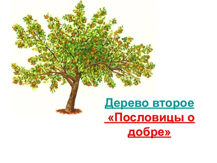 Дерево второе «Пословицы о добре»