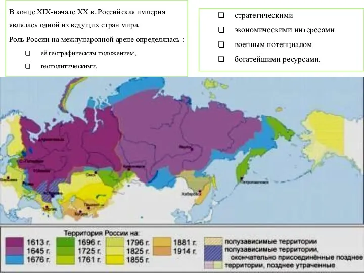 В конце XIX-начале XX в. Российская империя являлась одной из