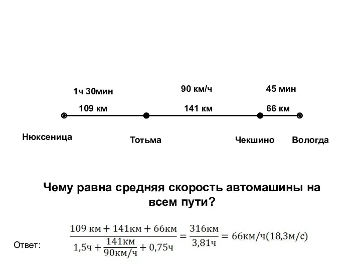 Нюксеница Тотьма Чекшино Вологда 109 км 141 км 66 км