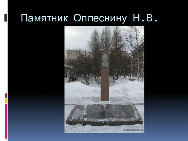 Памятник Оплеснину Н.В.