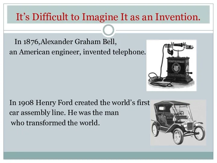 It’s Difficult to Imagine It as an Invention. In 1876,Alexander