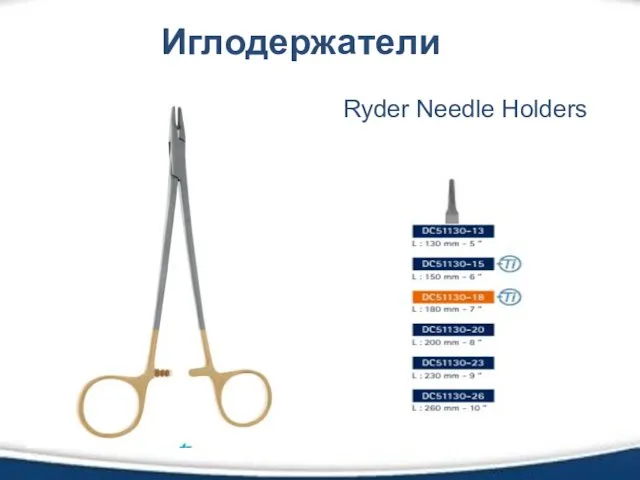 Иглодержатели Ryder Needle Holders