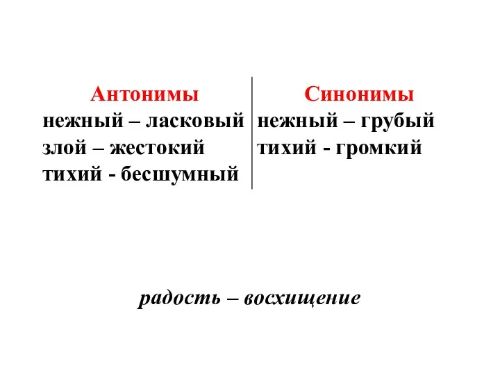 радость – восхищение