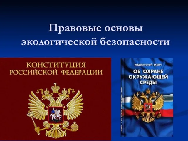 Правовые основы экологической безопасности. Экологическое право