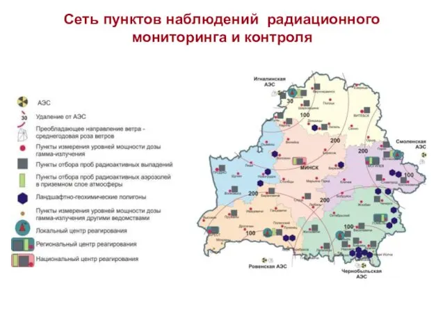 Сеть пунктов наблюдений радиационного мониторинга и контроля