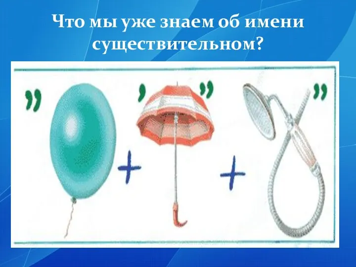 Что мы уже знаем об имени существительном?