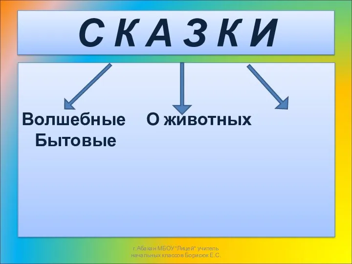 С К А З К И Волшебные О животных Бытовые