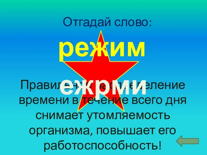 Отгадай слово: Правильное распределение времени в течение всего дня снимает