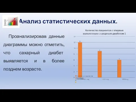 Анализ статистических данных. Проанализировав данные диаграммы можно отметить, что сахарный