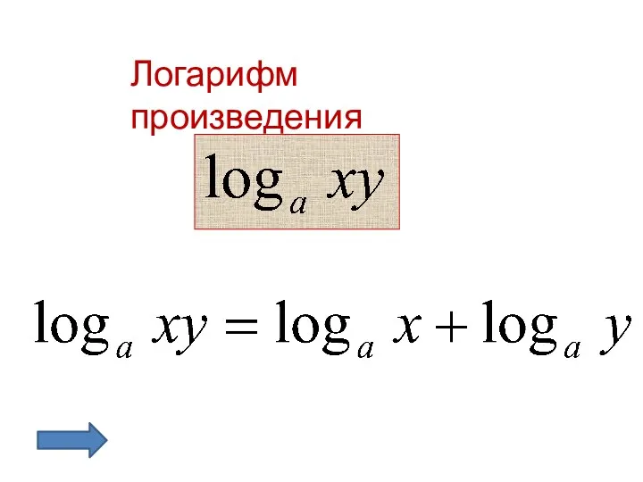 Логарифм произведения