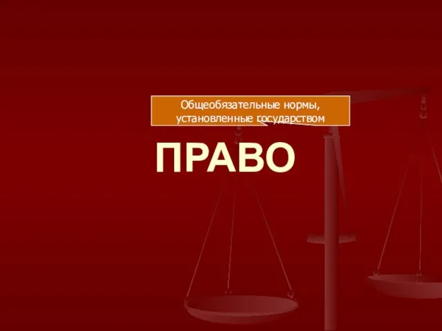 Право. Общеобязательные нормы, установленные государством