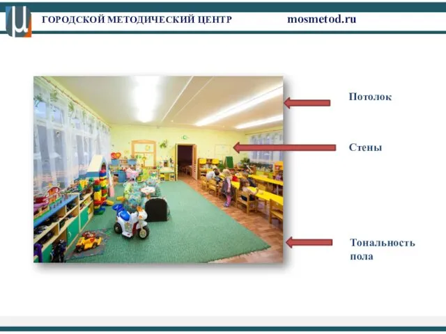 ГОРОДСКОЙ МЕТОДИЧЕСКИЙ ЦЕНТР mosmetod.ru Тональность пола Стены Потолок