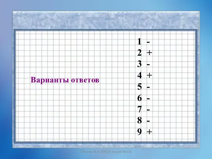 Сбоева М.А. МАОУ лицей №135 1 - 2 + 3