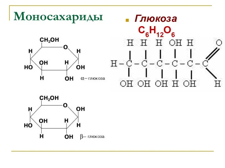 Глюкоза С6Н12О6 Моносахариды