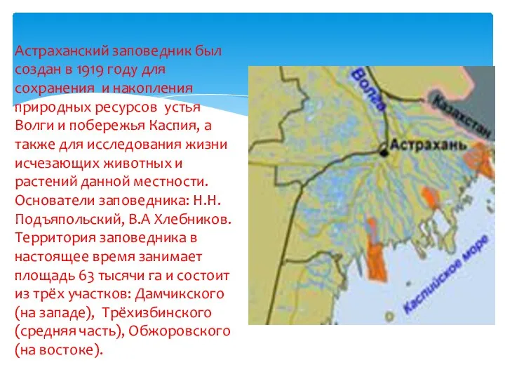 Астраханский заповедник был создан в 1919 году для сохранения и накопления природных ресурсов