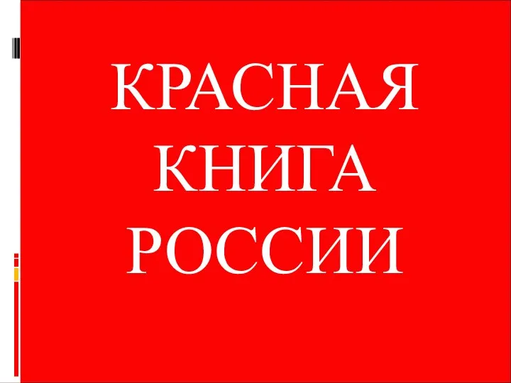 КРАСНАЯ КНИГА РОССИИ