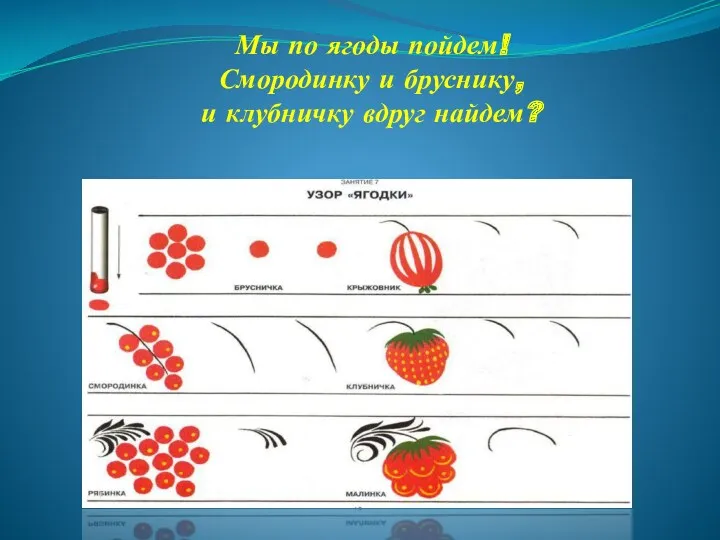 Мы по ягоды пойдем! Смородинку и бруснику, и клубничку вдруг найдем?