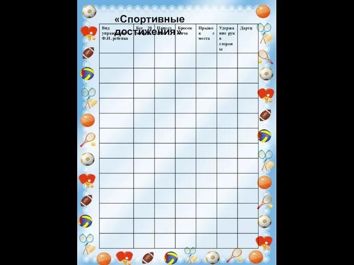 «Спортивные достижения»