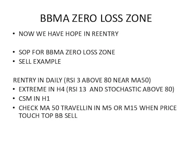 BBMA ZERO LOSS ZONE NOW WE HAVE HOPE IN REENTRY SOP FOR BBMA