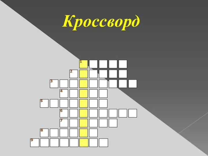 8 7 6 5 4 3 2 1 9 Кроссворд