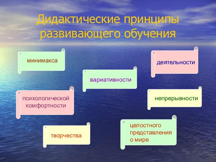 Дидактические принципы развивающего обучения