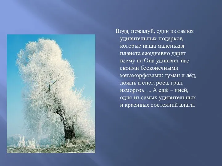 Вода, пожалуй, один из самых удивительных подарков, которые наша маленькая