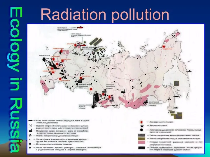 Radiation pollution Ecology in Russia