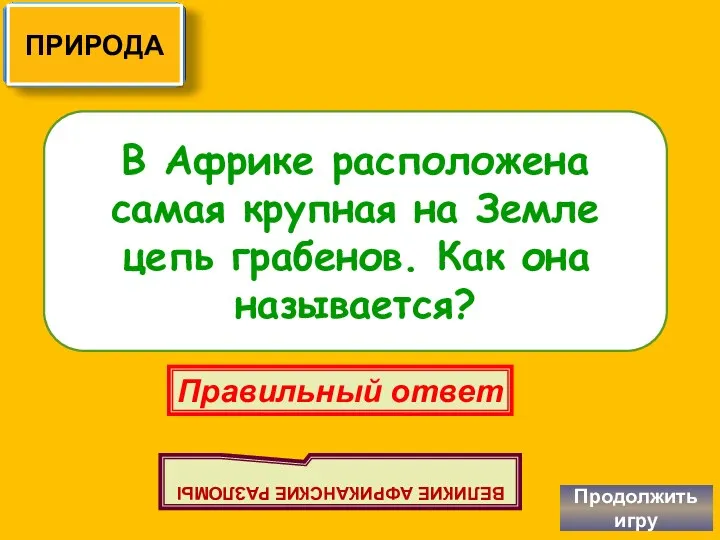 В Африке расположена самая крупная на Земле цепь грабенов. Как