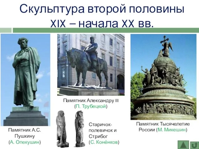 Скульптура второй половины XIX – начала XX вв. Памятник А.С.