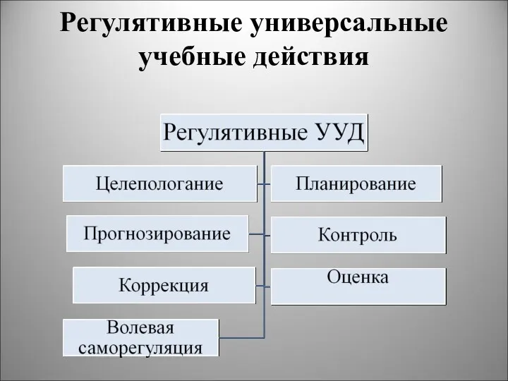 Регулятивные универсальные учебные действия