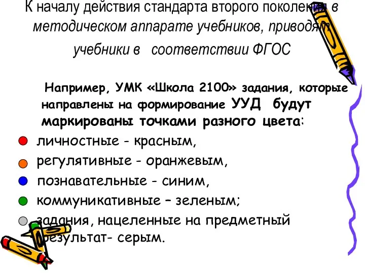 К началу действия стандарта второго поколения в методическом аппарате учебников,