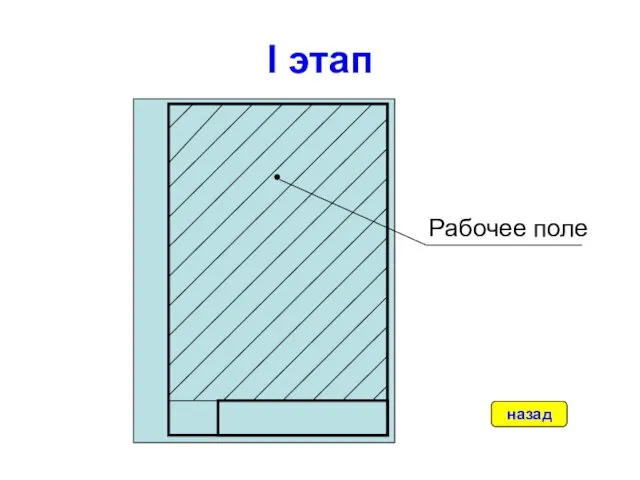 I этап Рабочее поле назад