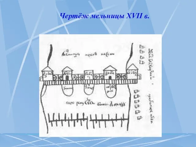 Чертёж мельницы XVII в.