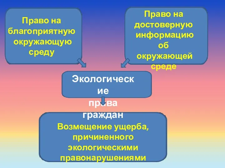 Право на благоприятную окружающую среду Право на достоверную информацию об