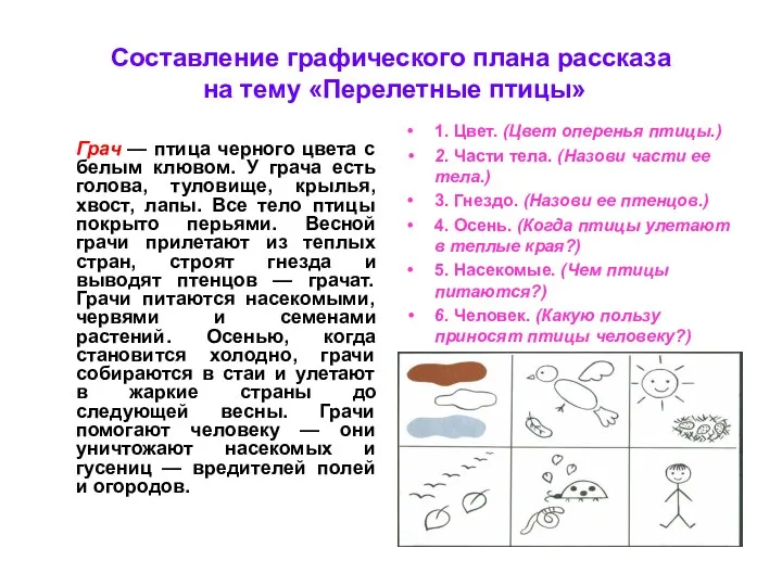 Грач — птица черного цвета с белым клювом. У грача