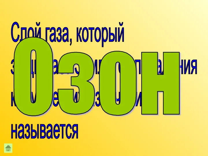 Слой газа, который защищает Землю от попадания космических излучений, называется Озон