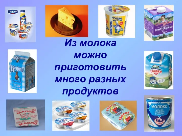 Из молока можно приготовить много разных продуктов