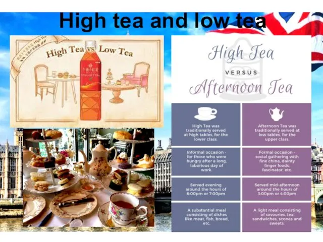 High tea and low tea