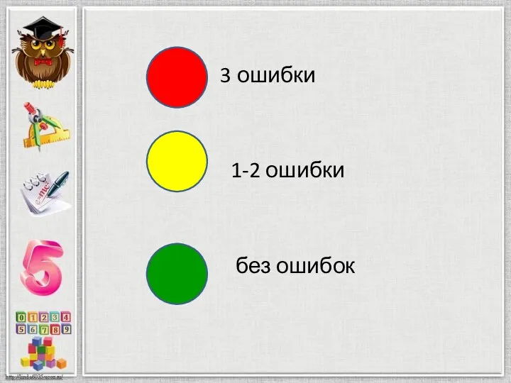 3 ошибки 1-2 ошибки без ошибок