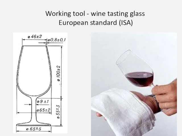 Working tool - wine tasting glass European standard (ISA)