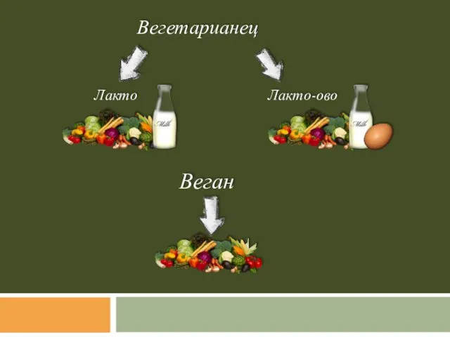 Вегетарианец Лакто Лакто-ово Веган