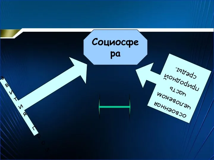 Социосфера человечество с присущими ему на данном этапе развития производственными