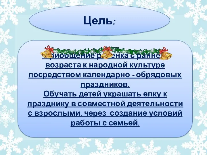 Приобщение ребенка с раннего возраста к народной культуре посредством календарно
