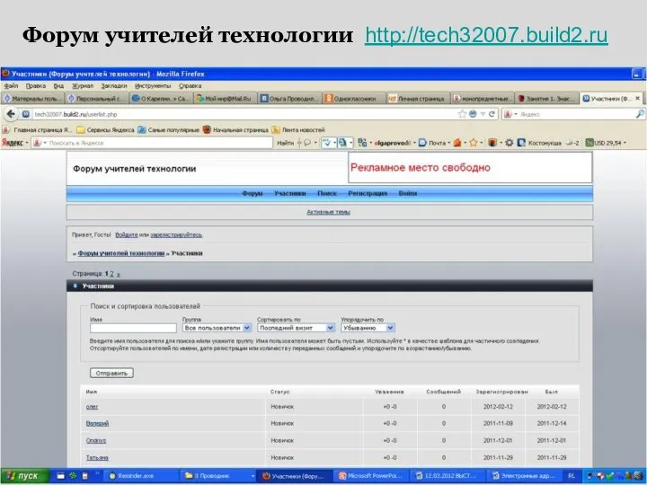 Форум учителей технологии http://tech32007.build2.ru