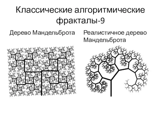 Классические алгоритмические фракталы-9 Дерево Мандельброта Реалистичное дерево Мандельброта