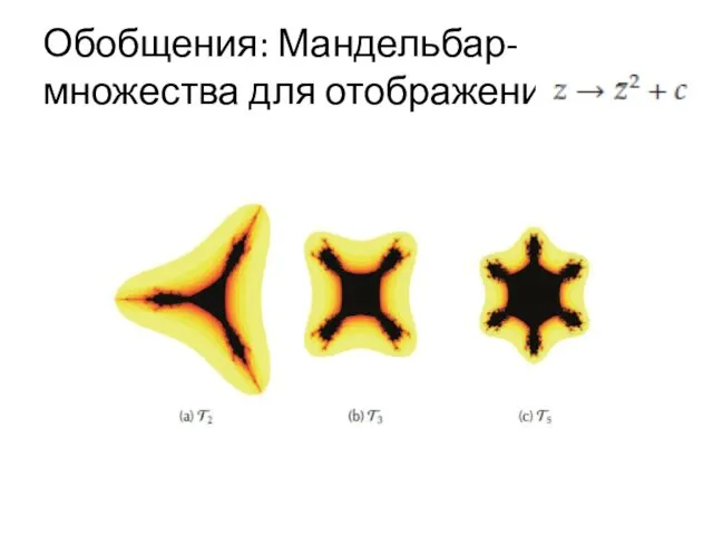 Обобщения: Мандельбар-множества для отображения