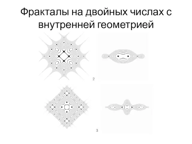 Фракталы на двойных числах с внутренней геометрией