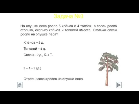 На опушке леса росло 5 клёнов и 4 тополя, а