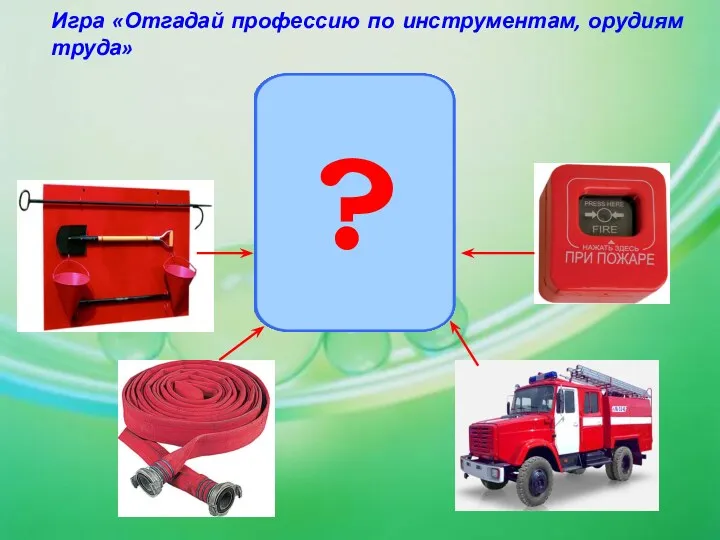 Игра «Отгадай профессию по инструментам, орудиям труда»